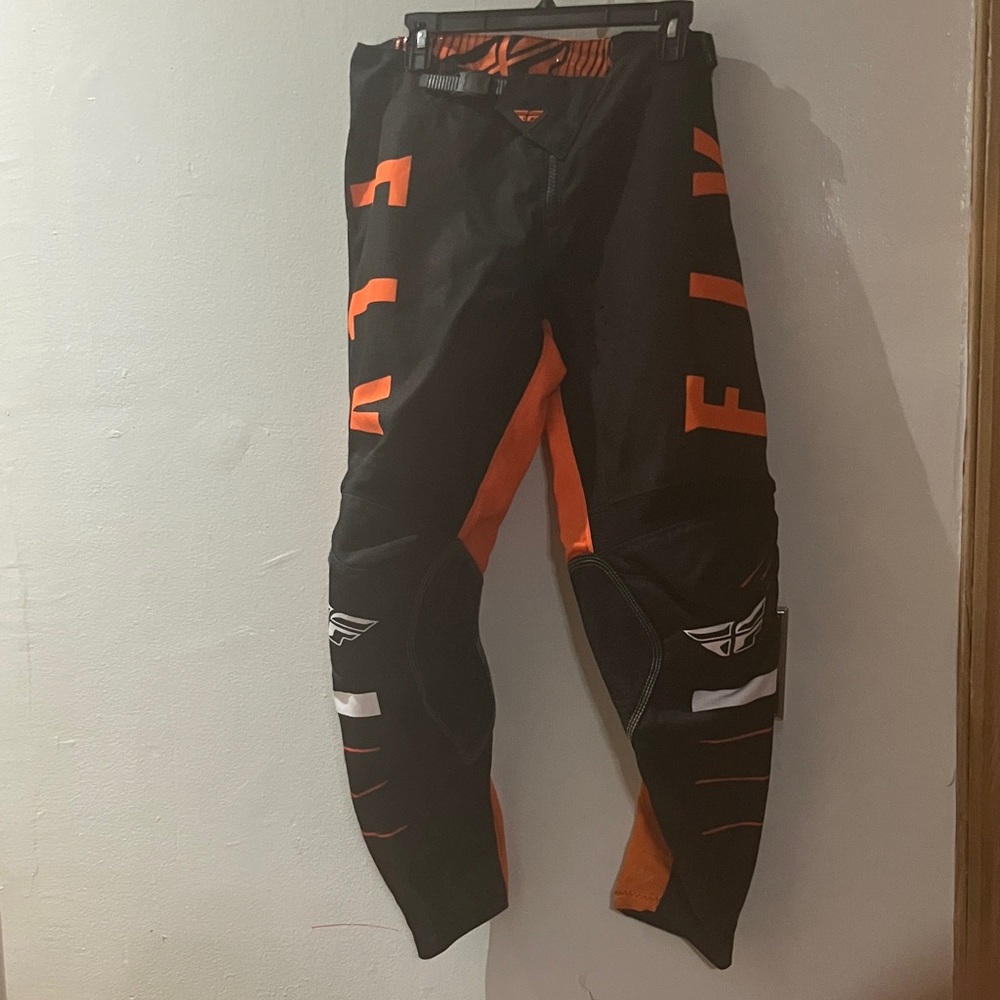 Men's Black and Orange Pants